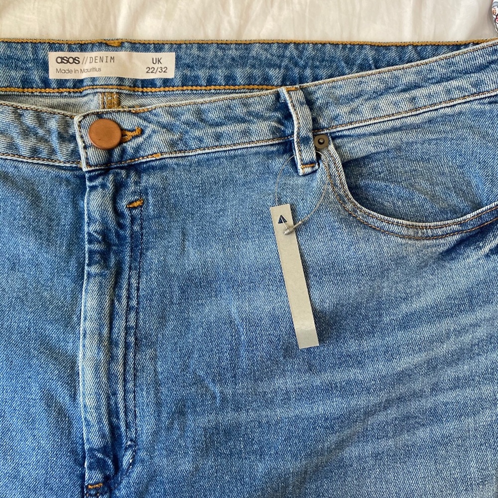 ASOS Curve High Waisted Slim Mom Jeans